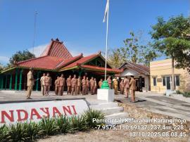 KOORDINASI RUTIN DAN APEL  PAGI HARI SENIN 13 OKTOBER 2025 DI KALURAHAN KARANGMOJO